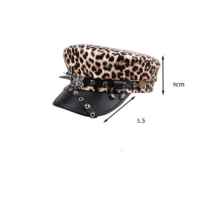 Boinas Visera punk animal print