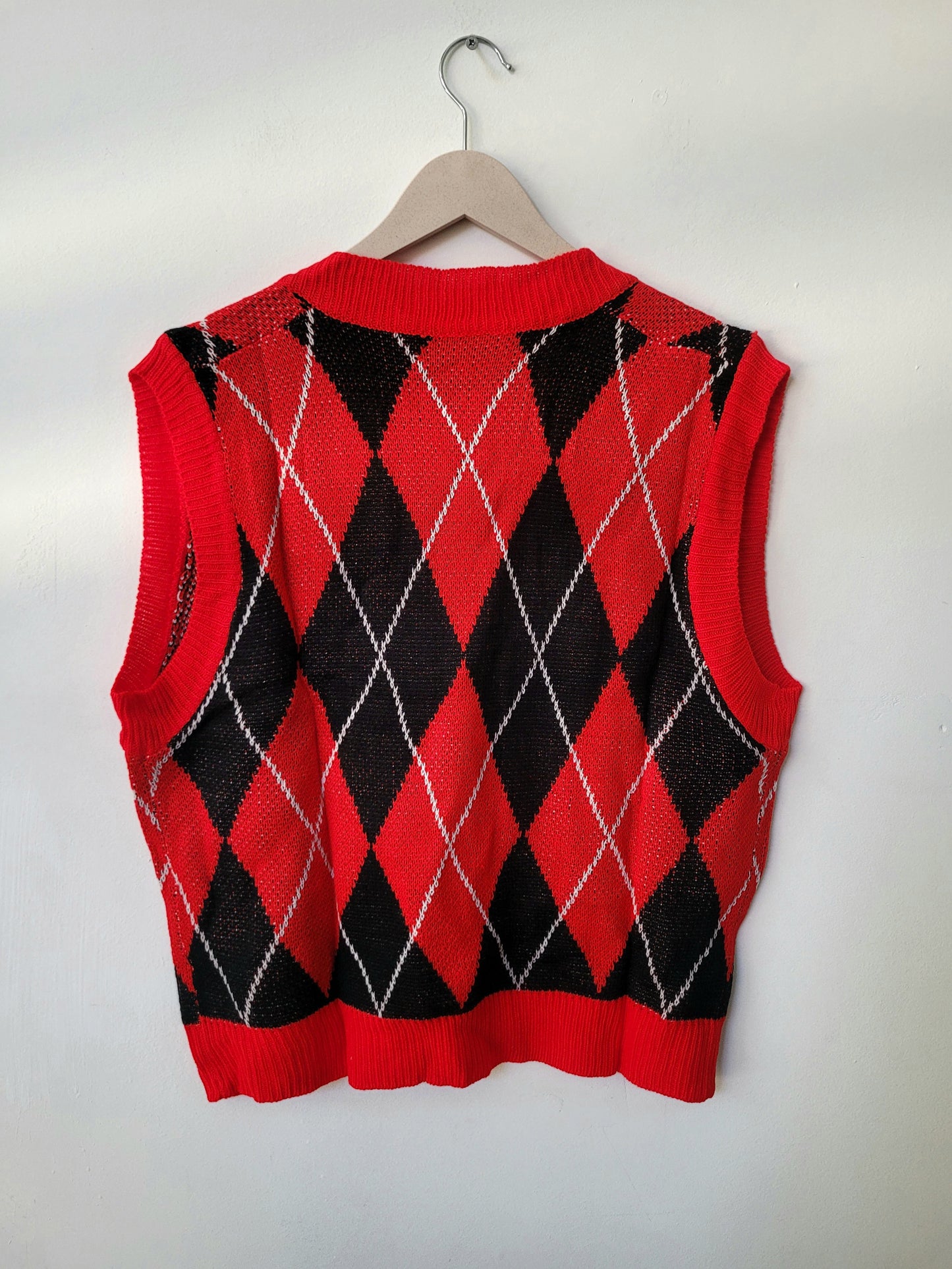 Chaleco rojo oversize de punto
