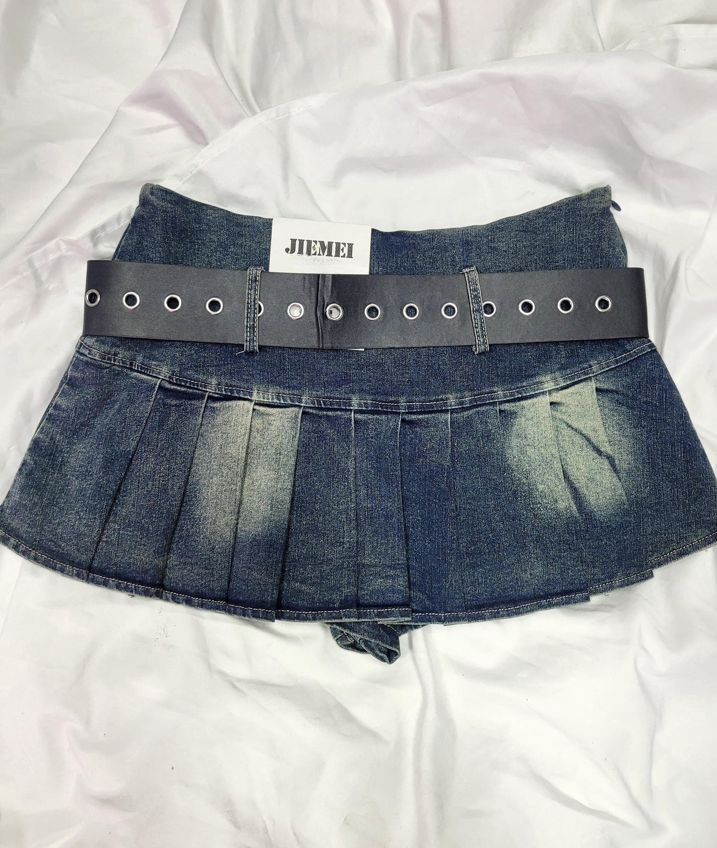 Mini Falda Denim y2k cinturón