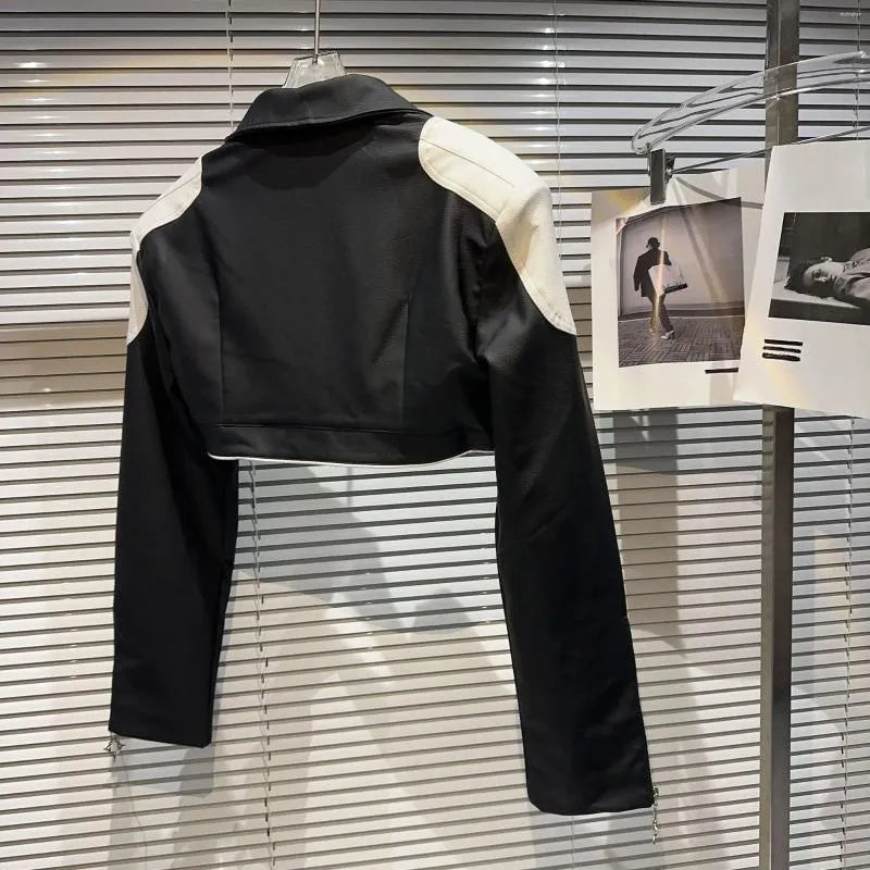 Jacket biker cropped