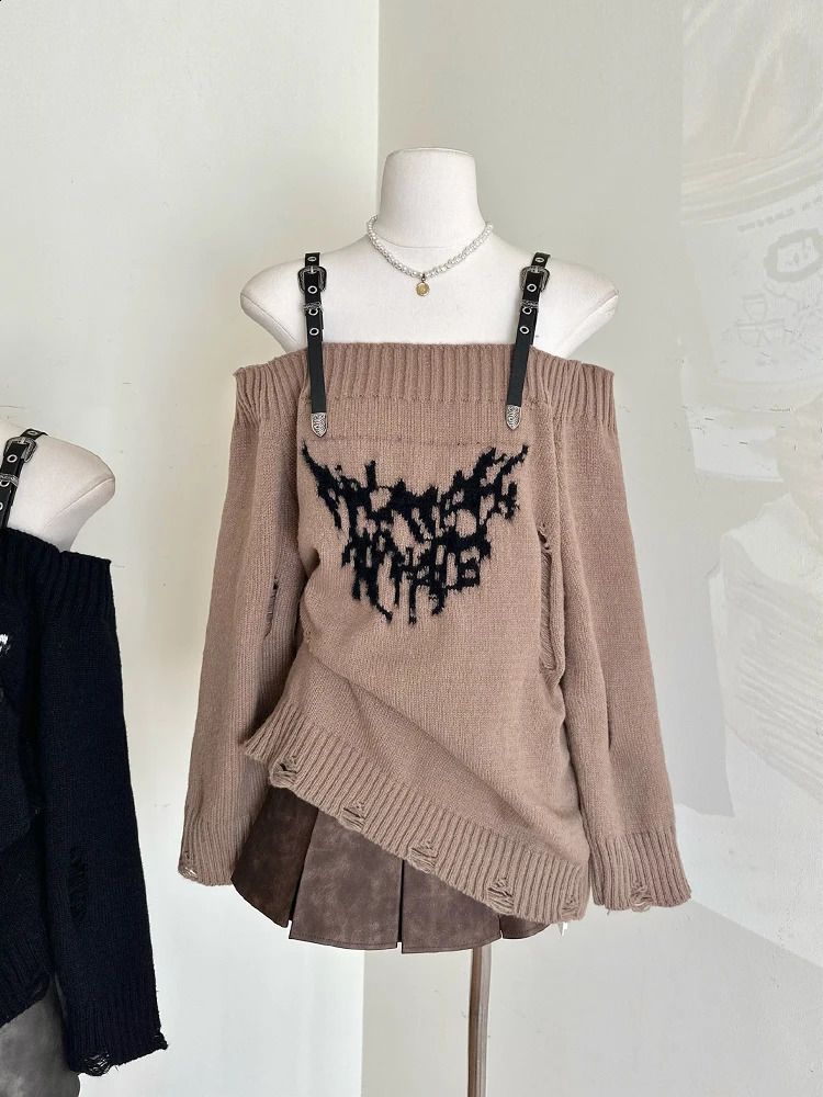Sueter distressed harajuku goth