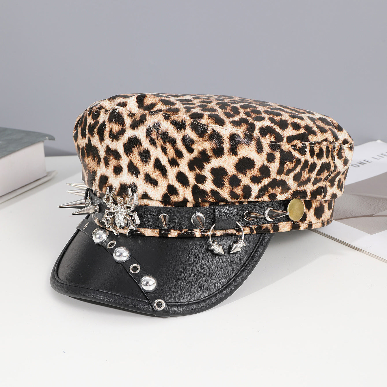 Boinas Visera punk animal print