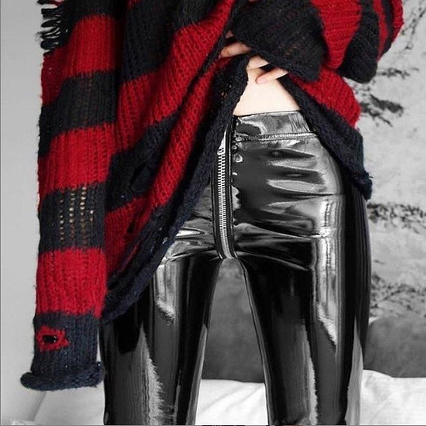 Leggings Latex/vinyl cierre largo