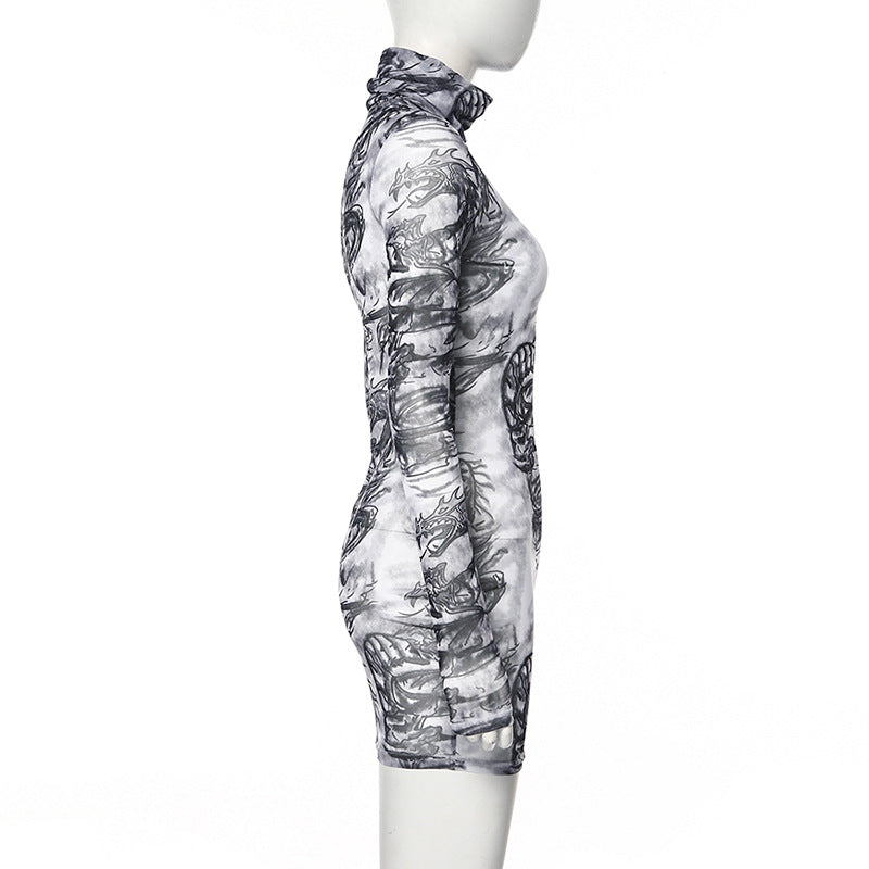 Vestido malla dragon