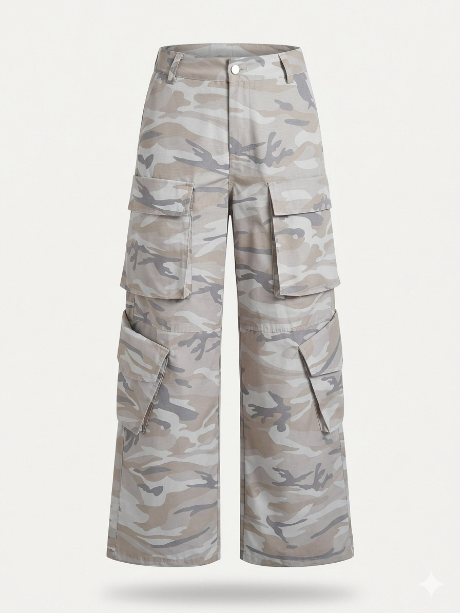 Pantalon cargo Camuflage claro