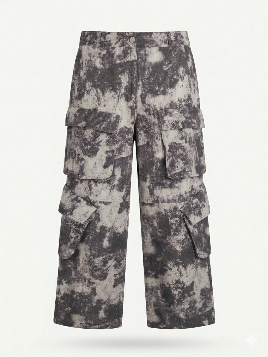 Pantalon Cargo Camuflage oscuro