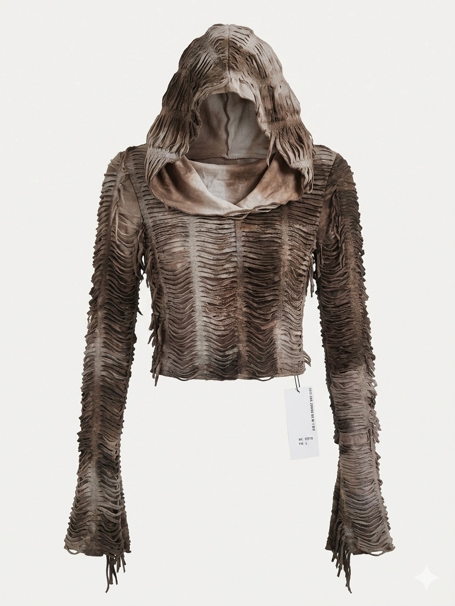Hoodie distressed capucha