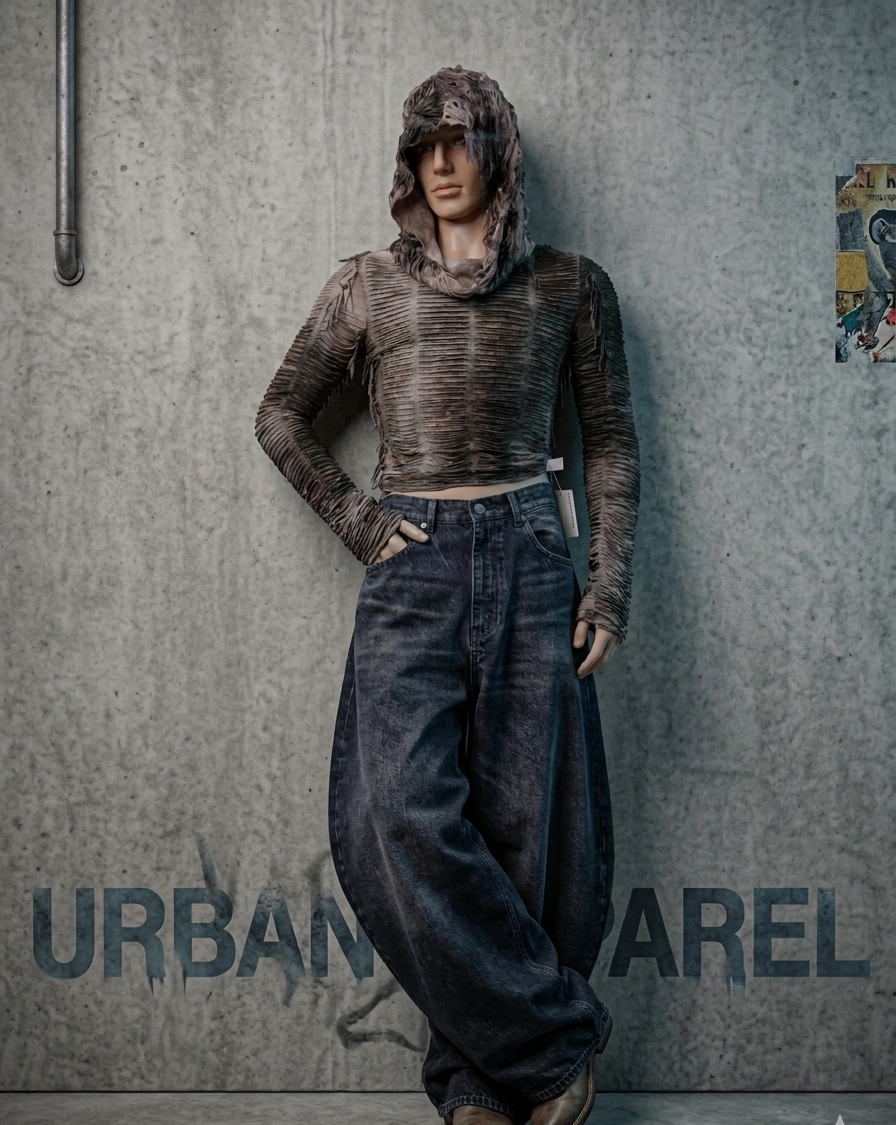 Hoodie distressed capucha