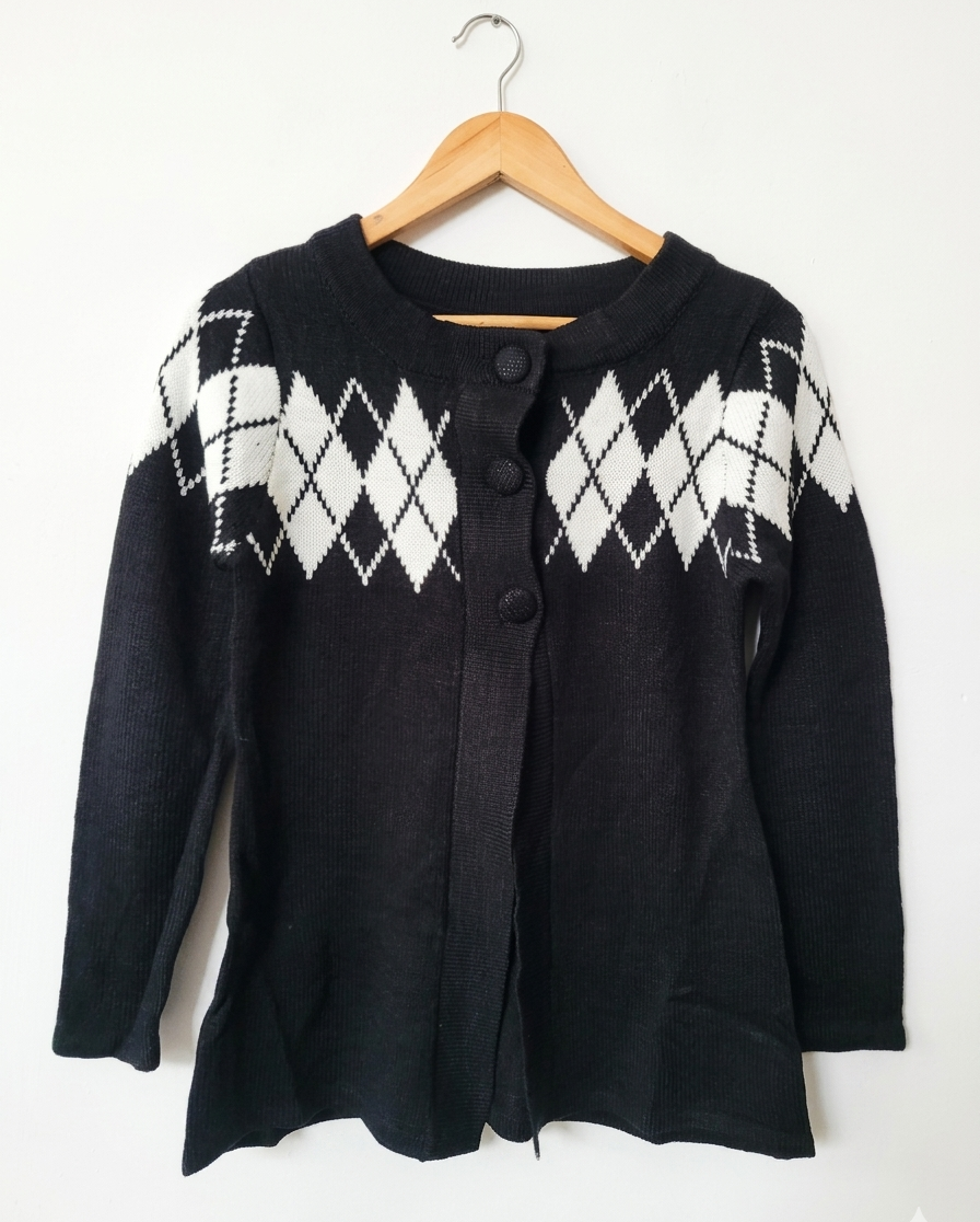 Cardigan abierto argyle