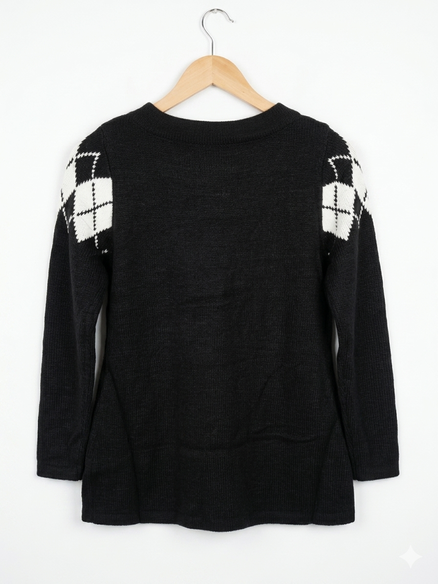 Cardigan abierto argyle