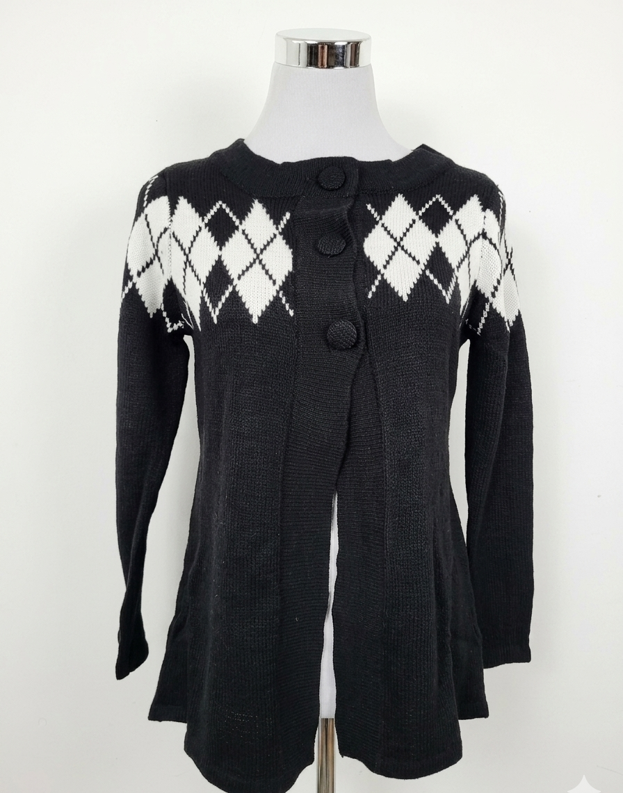 Cardigan abierto argyle