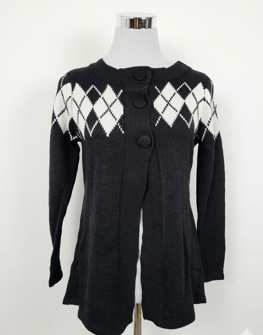Cardigan abierto argyle