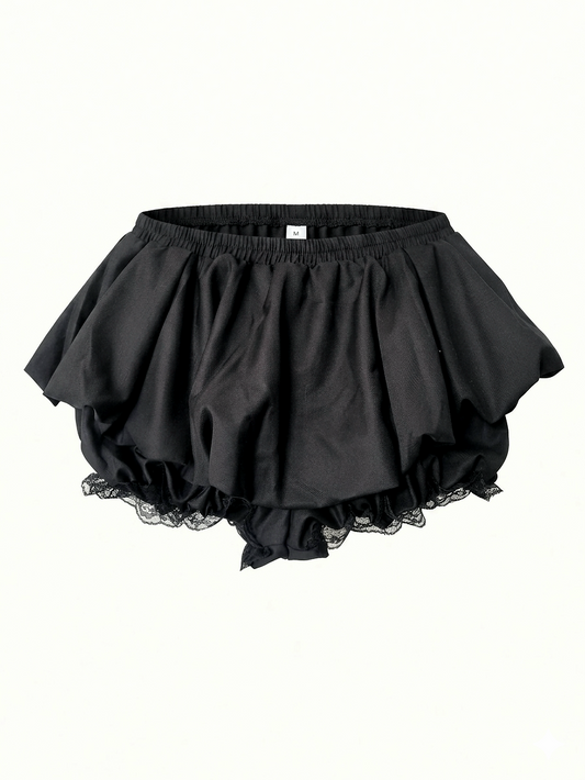 Micro falda globo short fruncido