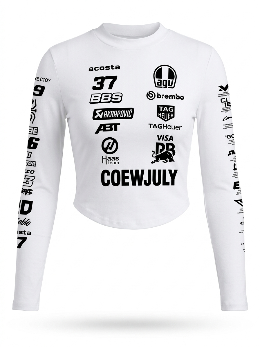 Polera estilo racing unisex
