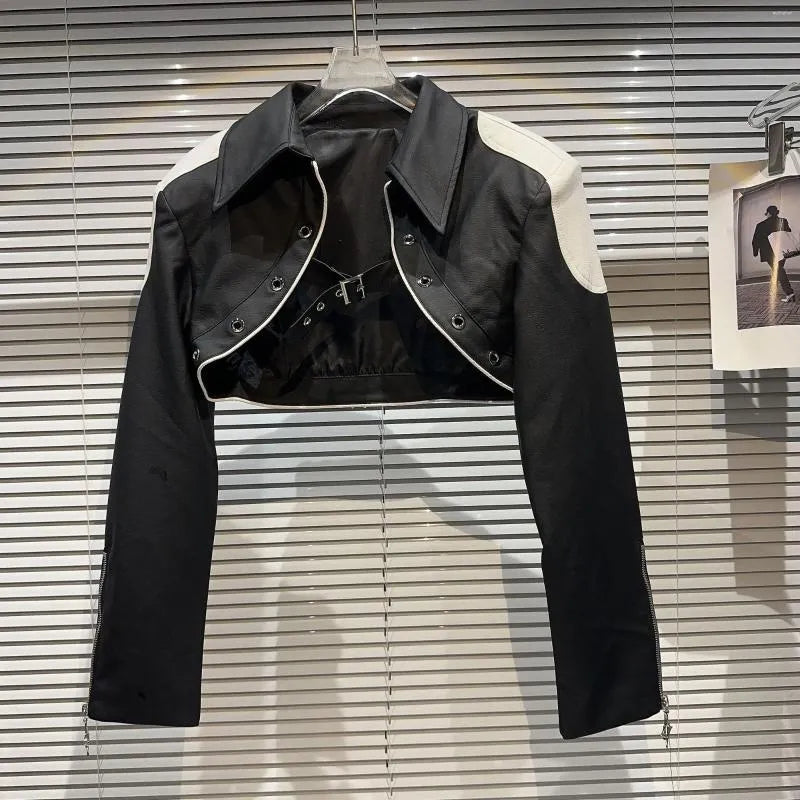 Jacket biker cropped
