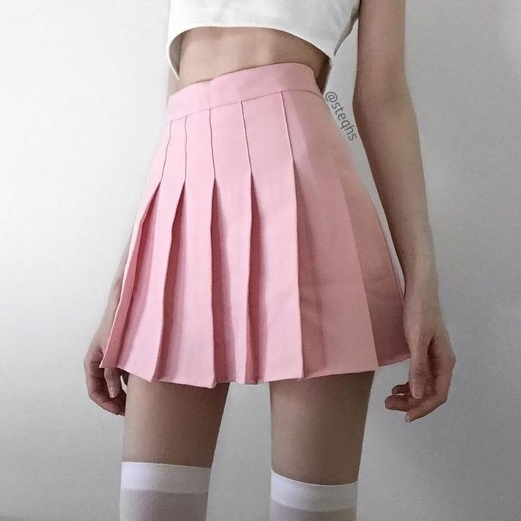 Falda Rosa Palo tableada