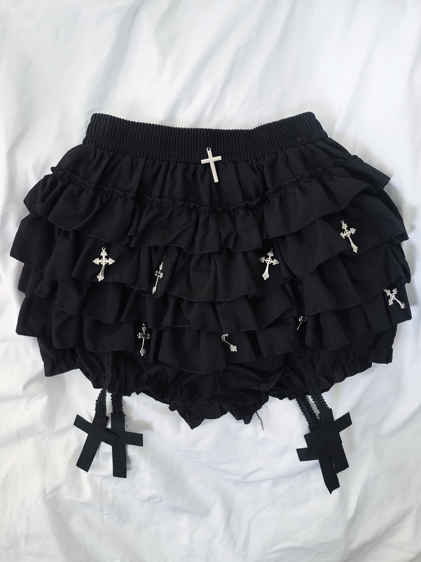 Falda Short vuelitos goth