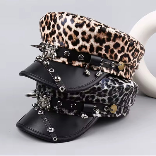 Boinas Visera punk animal print