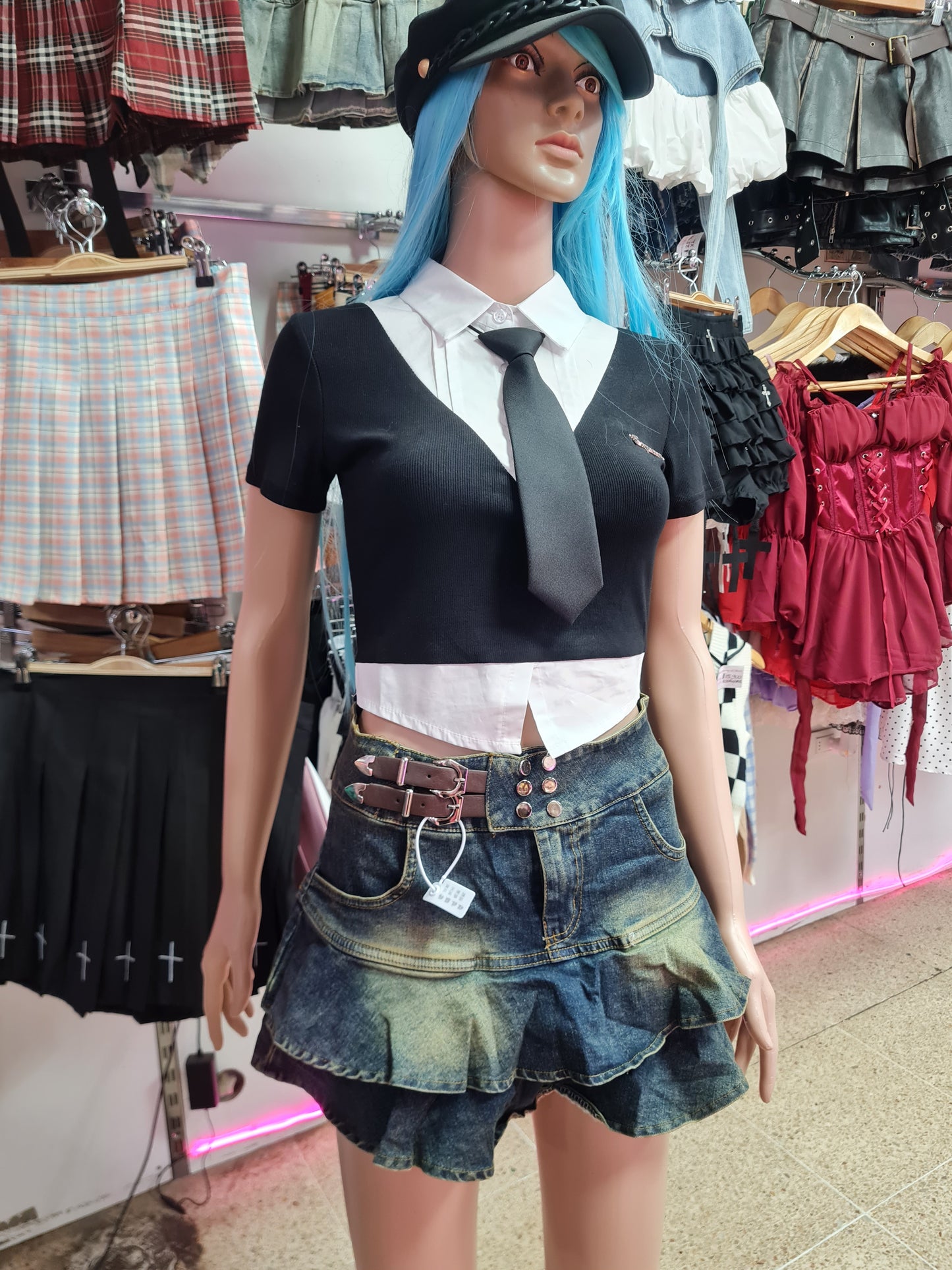 Top estilo Preppy 2 en 1