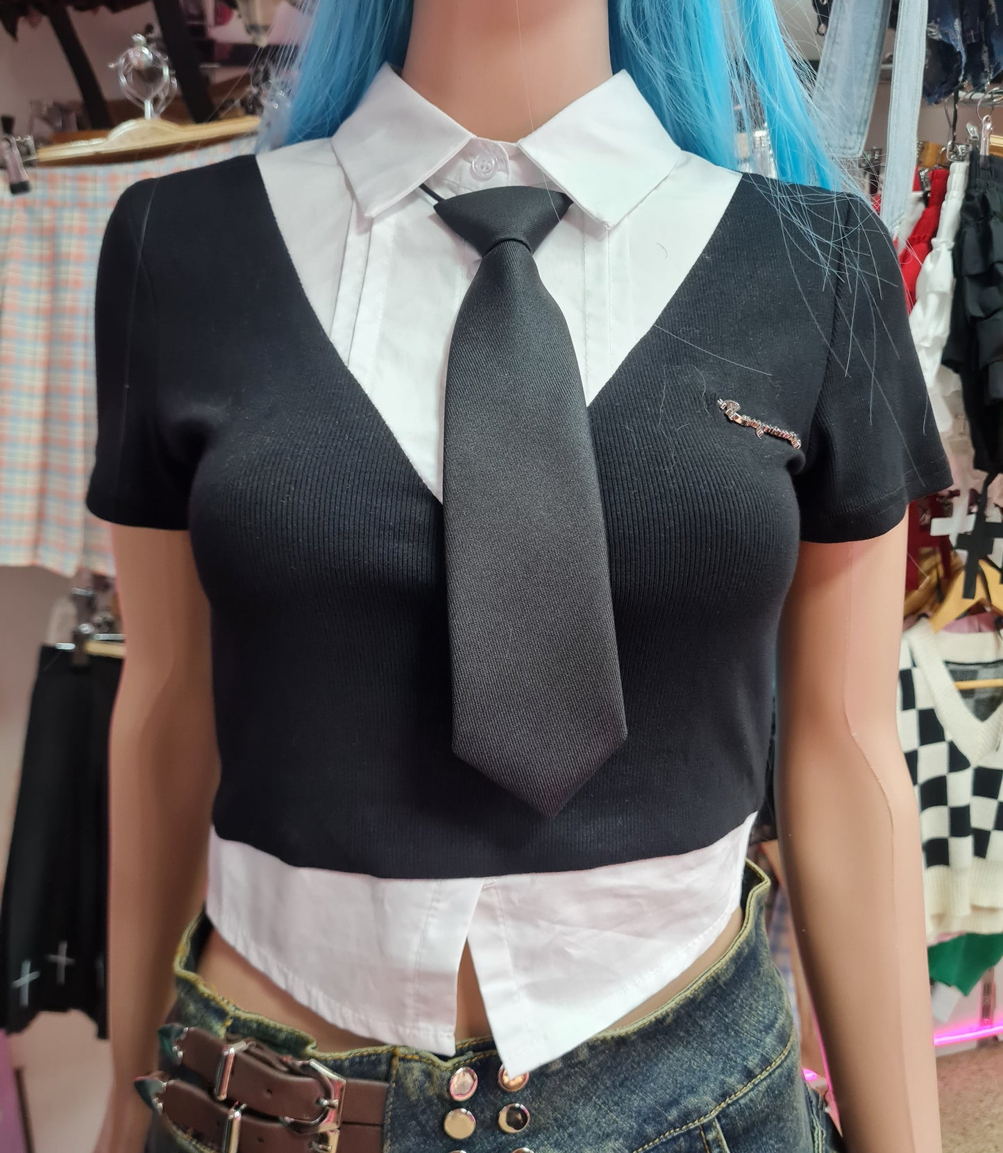 Top estilo Preppy 2 en 1