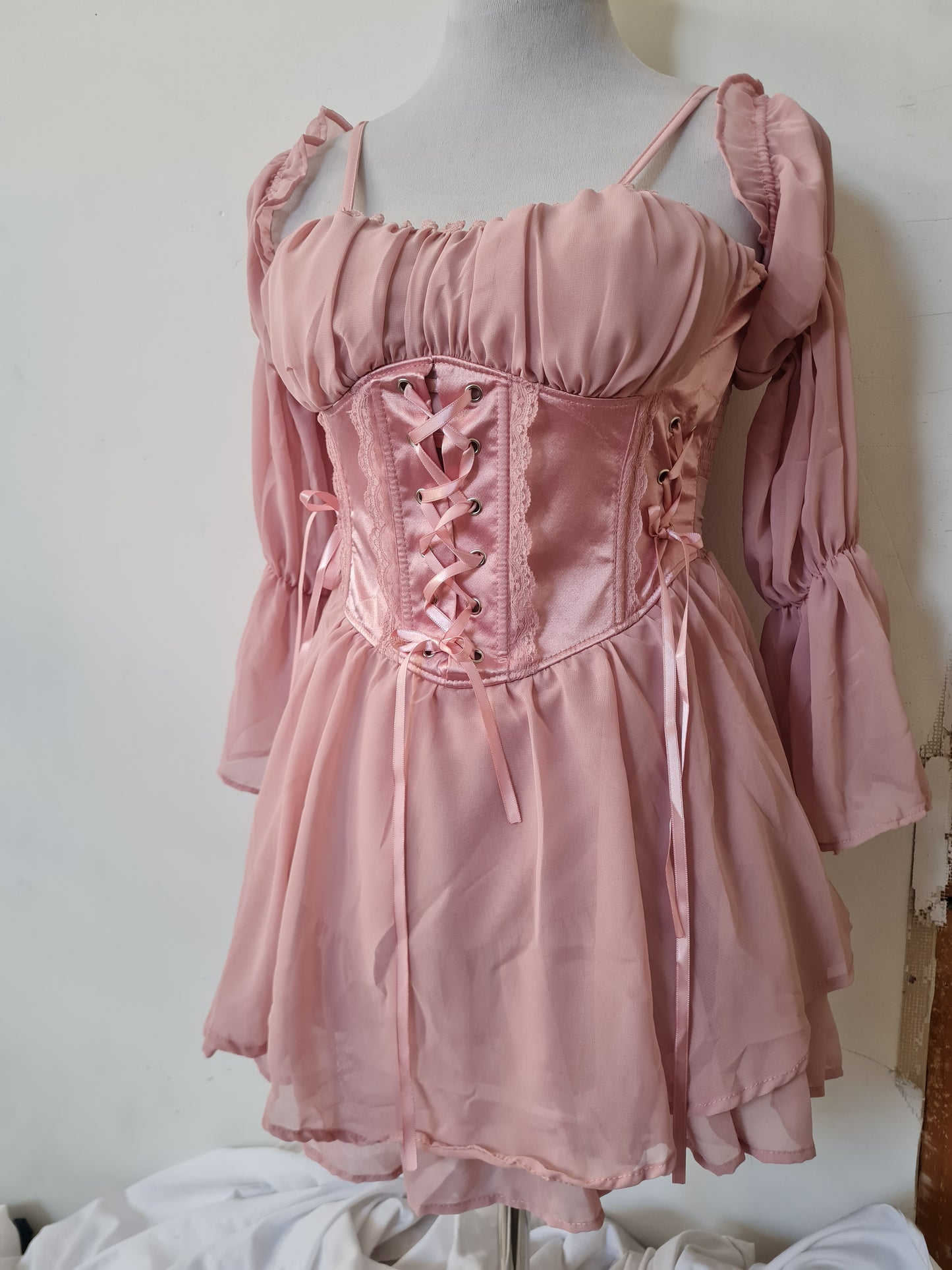 Vestido short Hada Corset Rosa