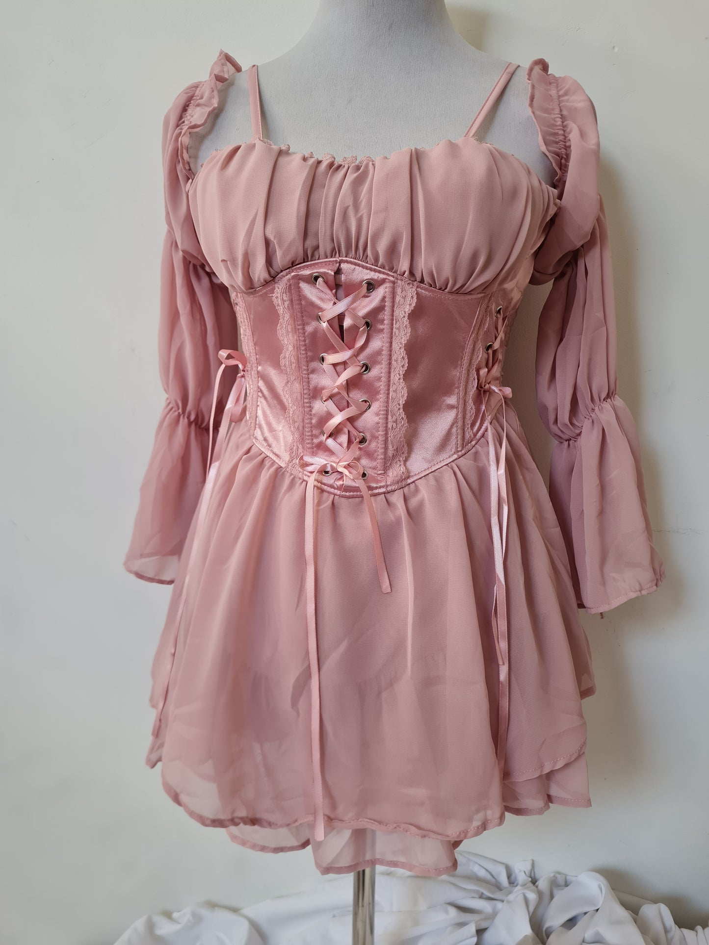 Vestido short Hada Corset Rosa
