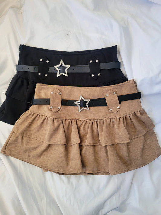 Falda 2 vuelos con cinturón