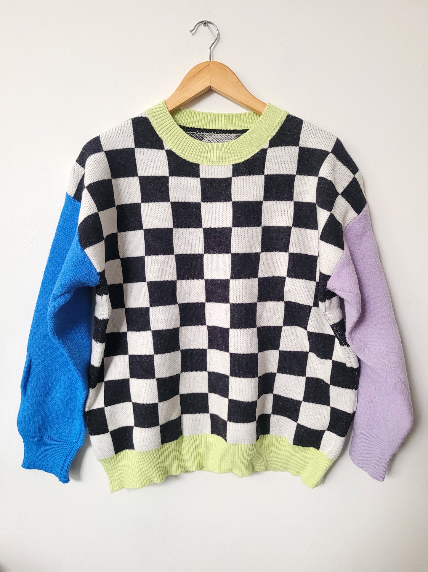 Chaleco ajedrez mangas bicolor