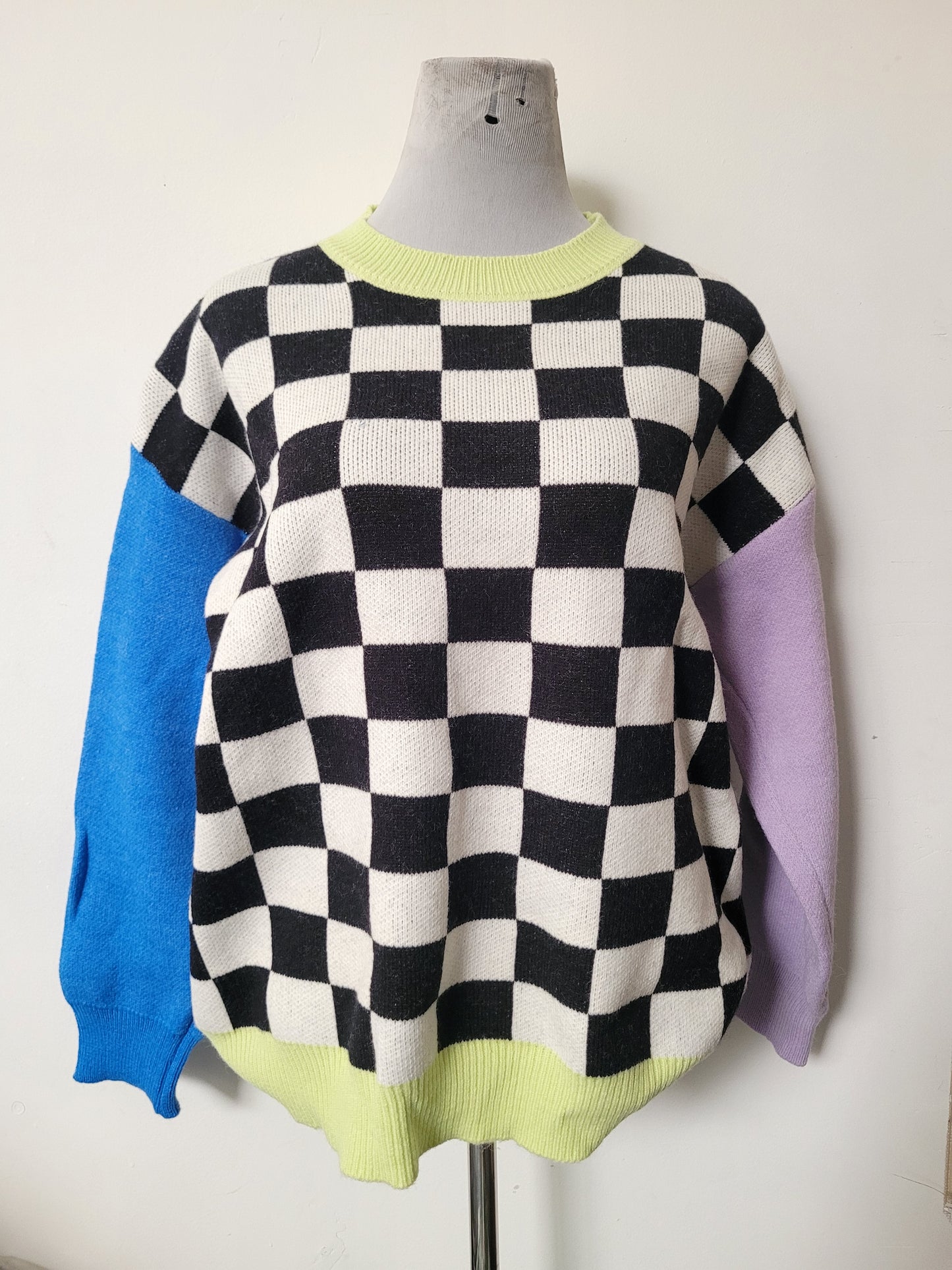 Chaleco ajedrez mangas bicolor