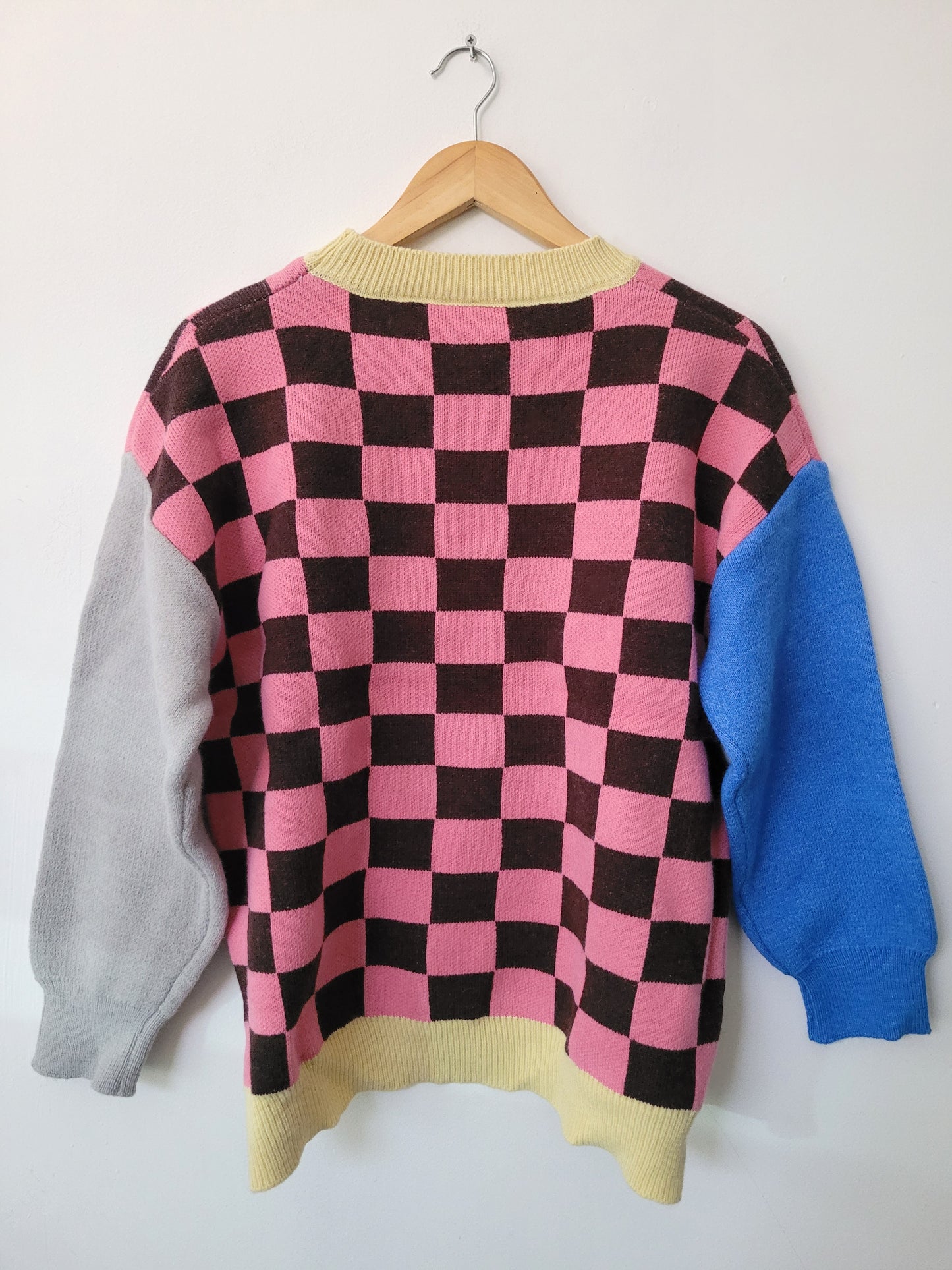 Chaleco ajedrez mangas bicolor
