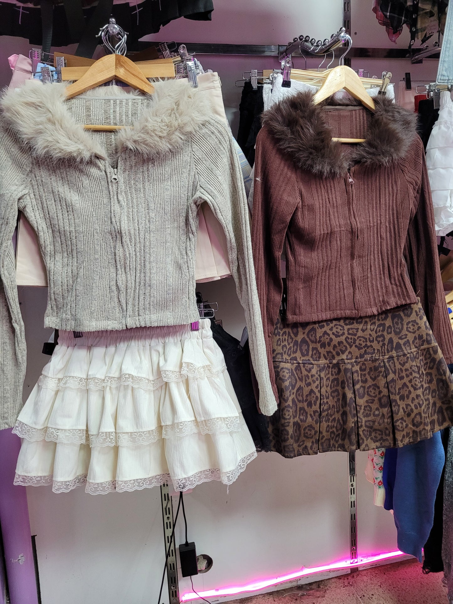Mini falda animal print gamuza