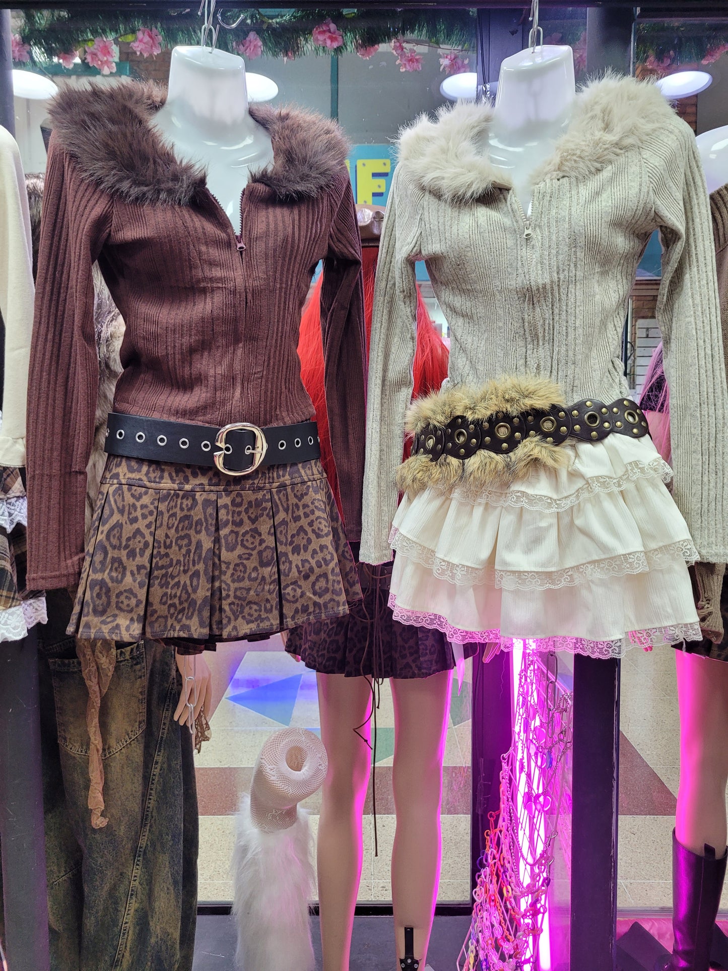 Mini falda animal print gamuza