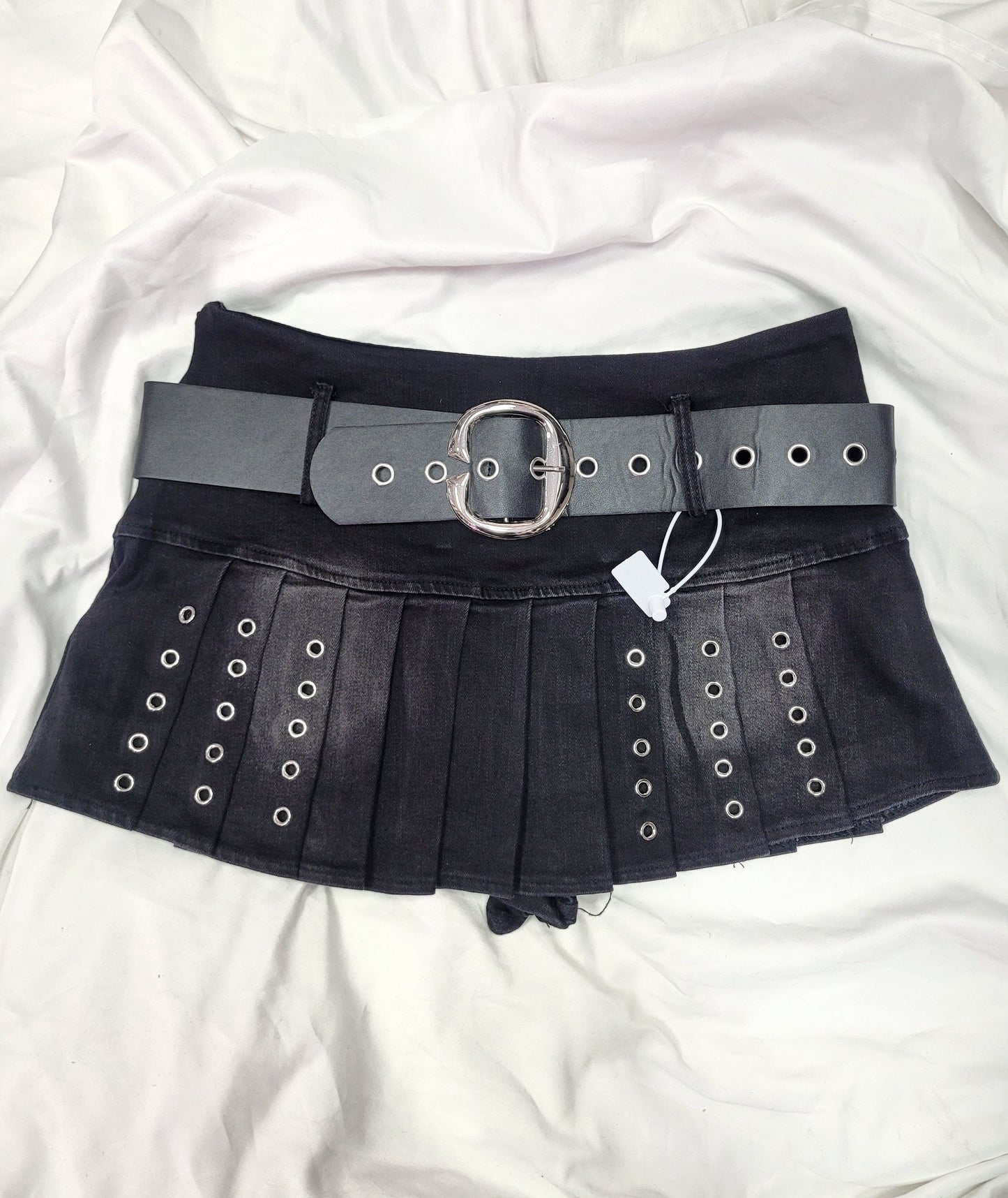 Mini Falda Denim y2k cinturón