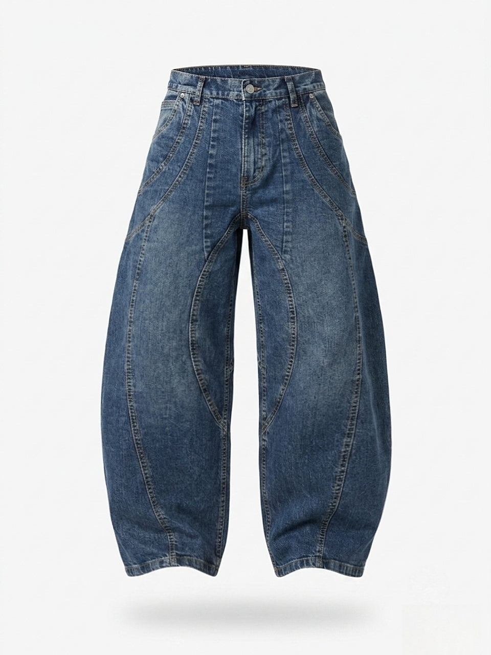 Pantalon ultrabaggy azul grafico