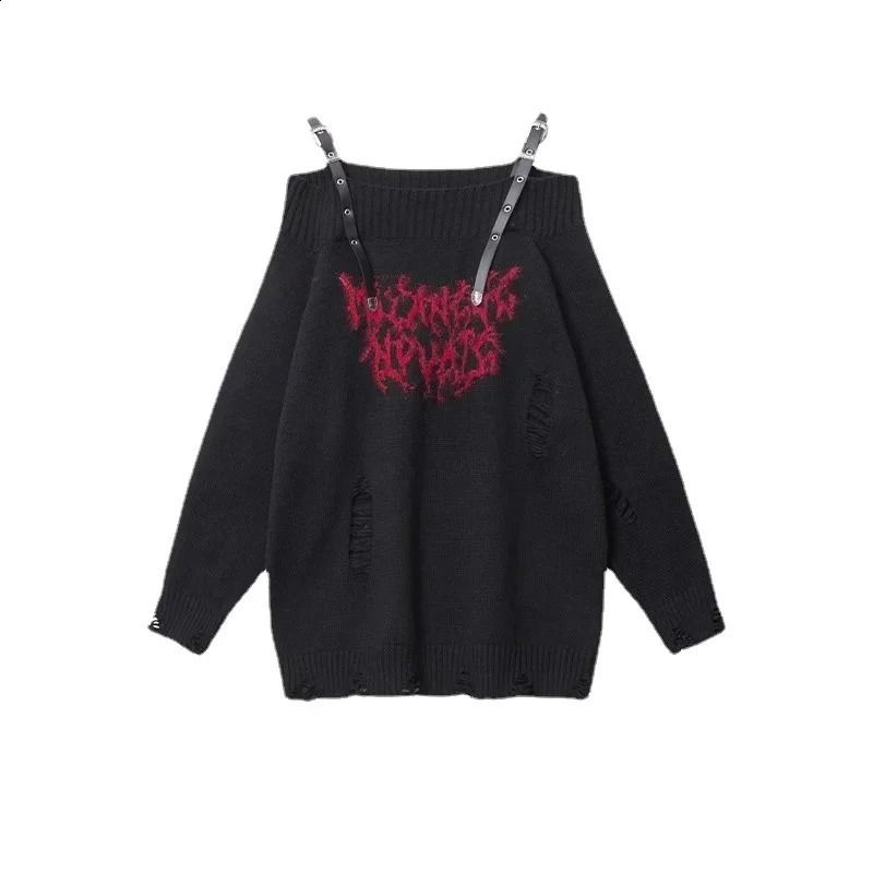 Sueter distressed harajuku goth