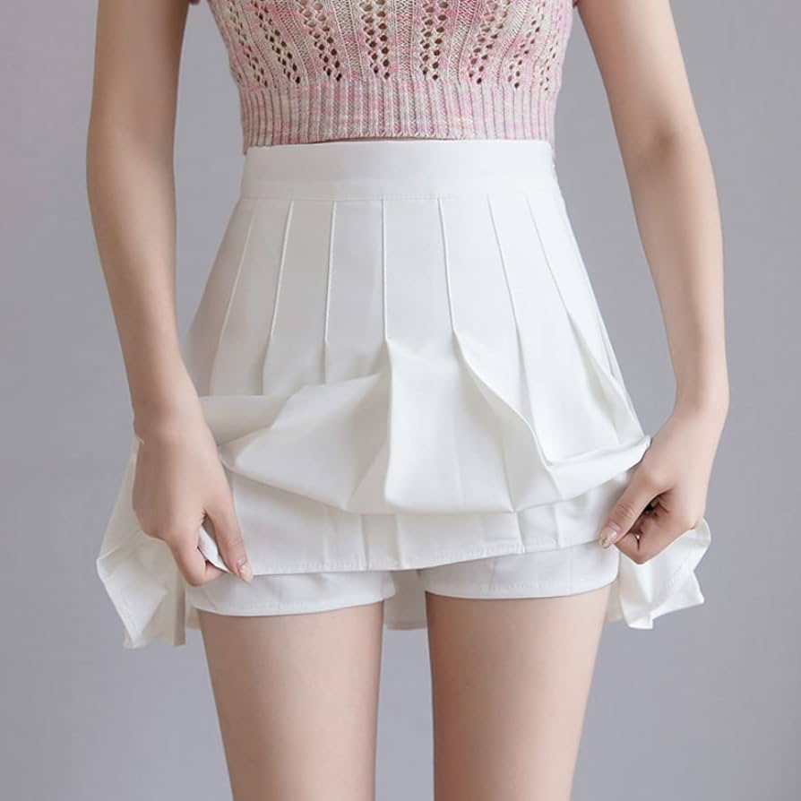 Falda Tableada blanca