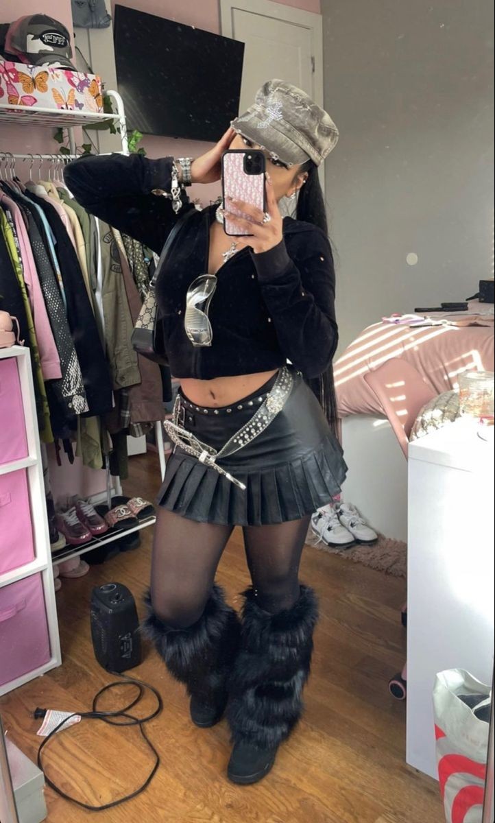 Polainas Peludas Negra