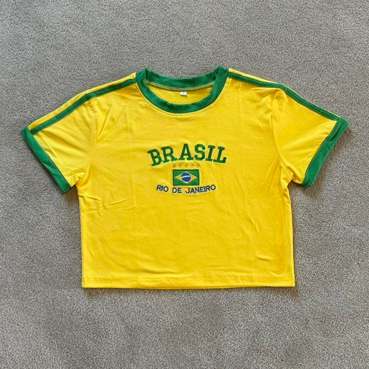 Top Brazil bordado