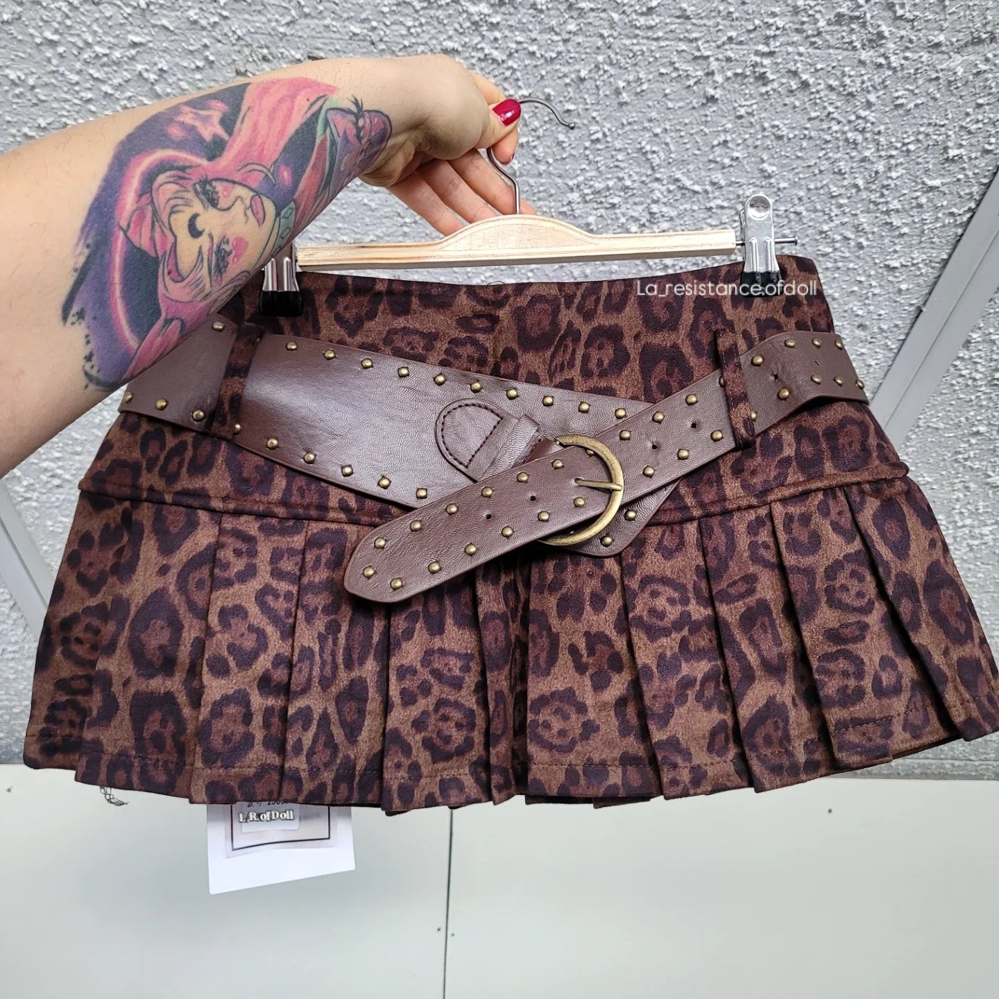 Mini falda Leopardo con cinturón
