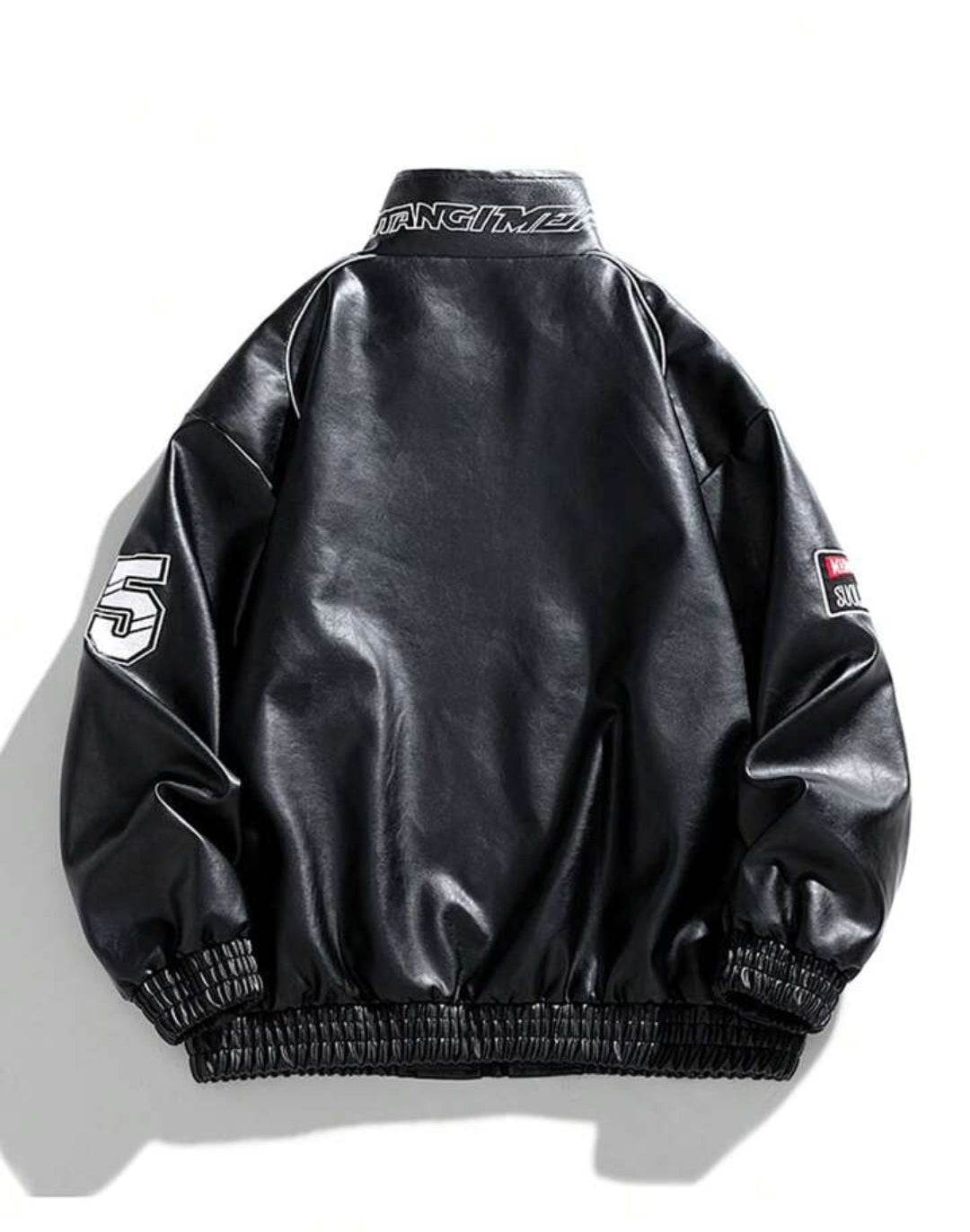 Chaqueta ecocuero estilo racing