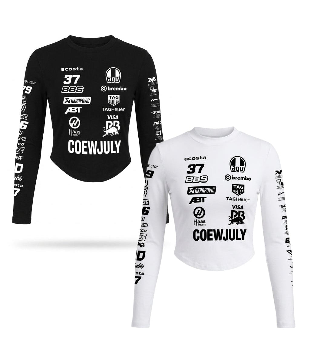 Polera estilo racing unisex