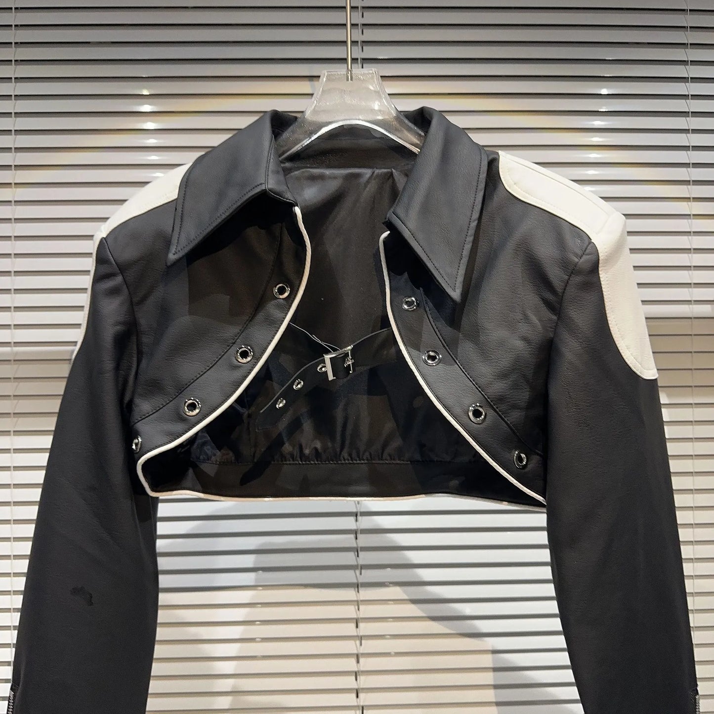 Jacket biker cropped