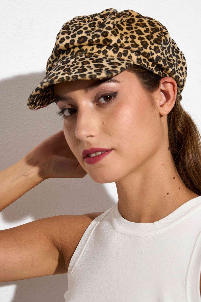 Boina visera leopardo