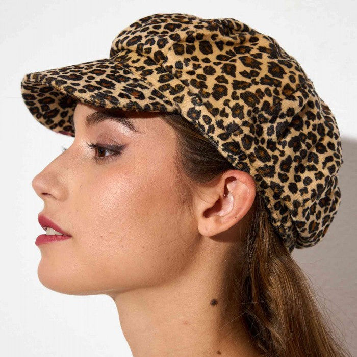 Boina visera leopardo