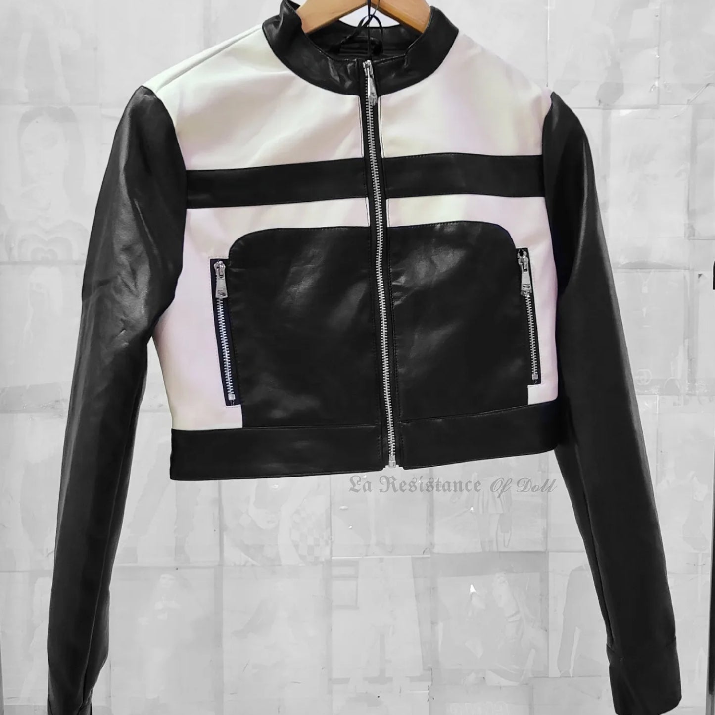 Chaqueta bikercore cropped