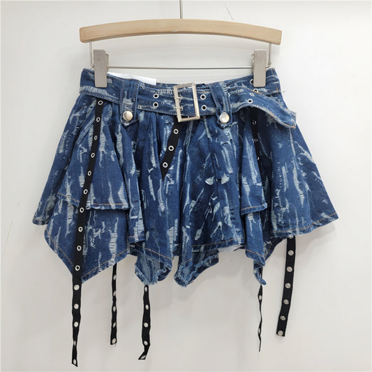 Falda Irregular Denim