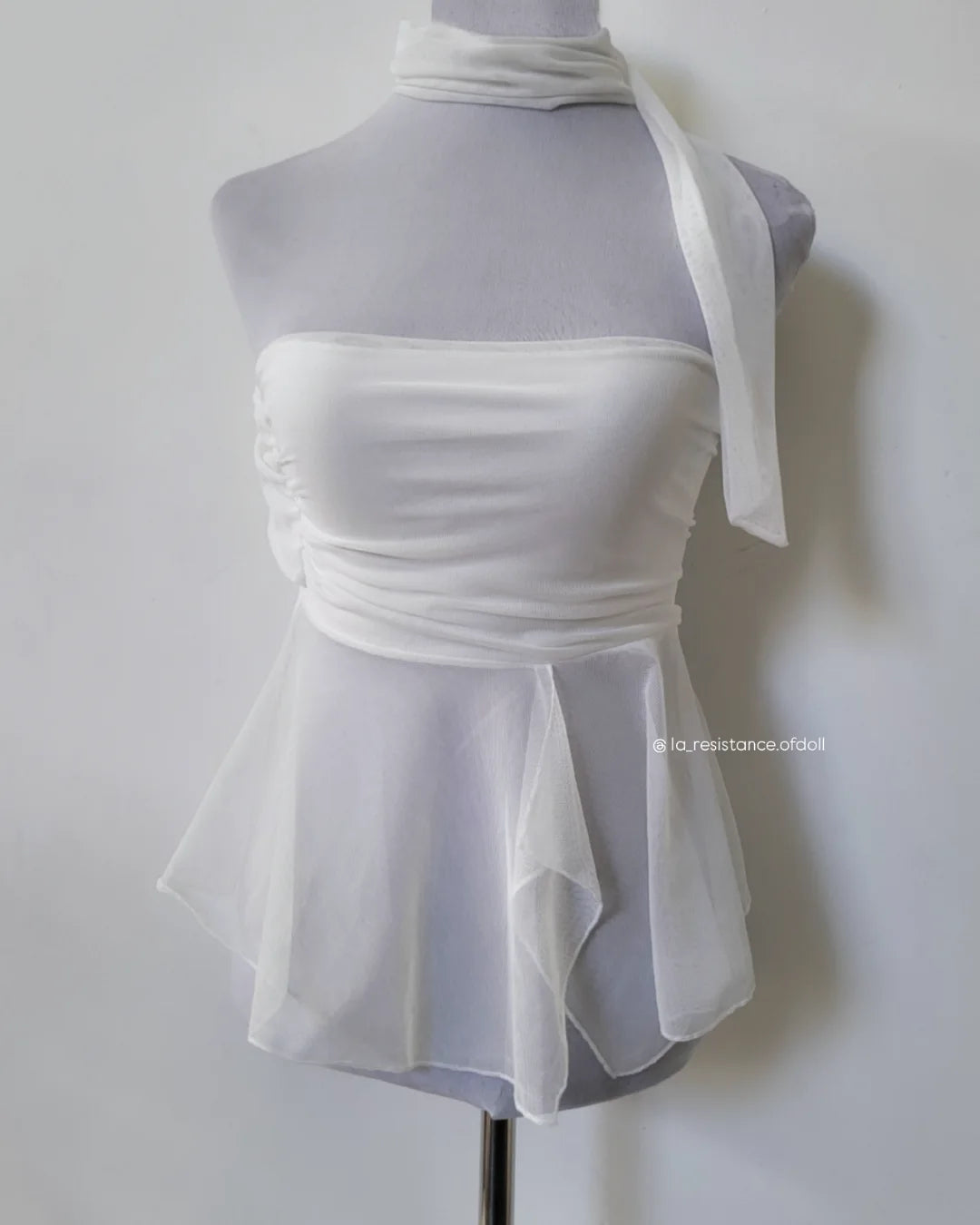 Top Strapless Hada blanco