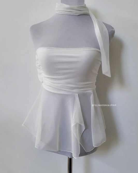 Top Strapless Hada blanco