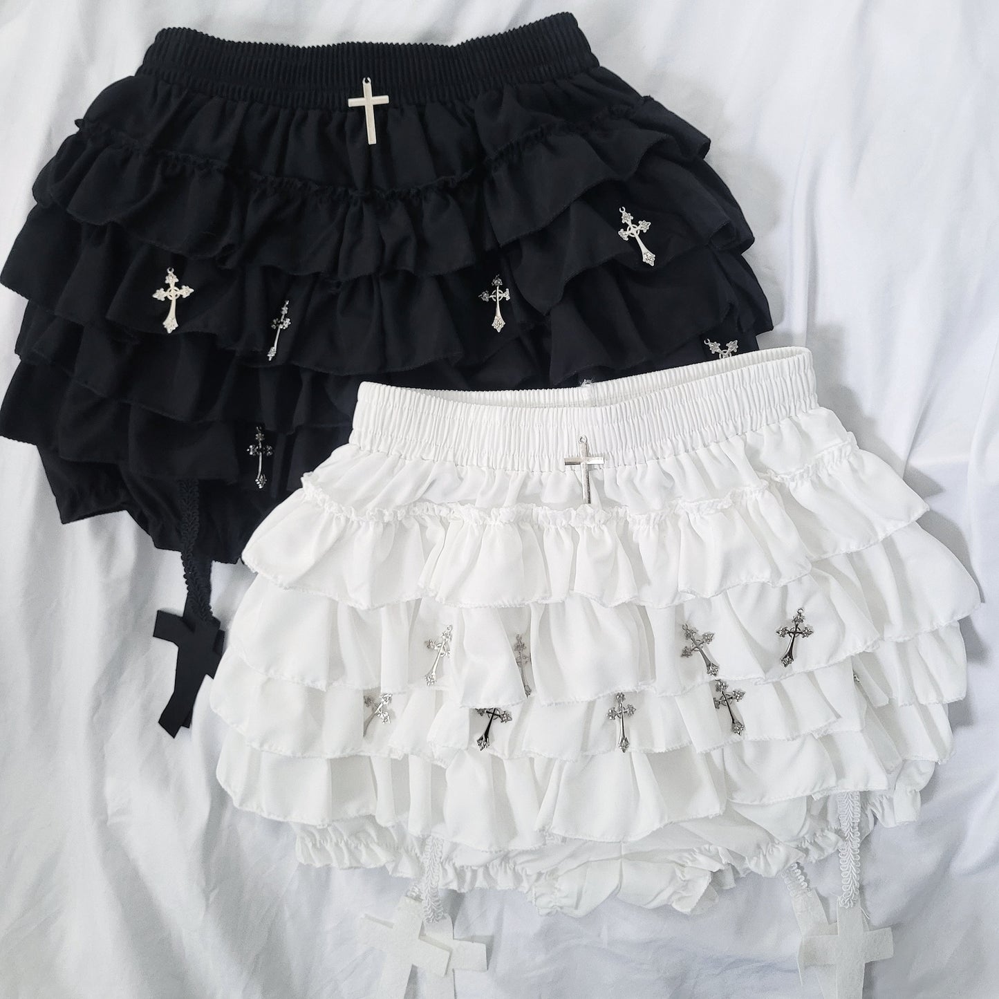 Falda Short vuelitos goth
