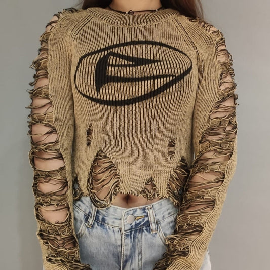 Top chaleco estilo desgastado